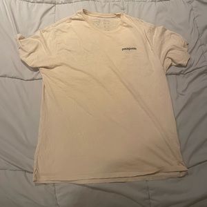 Patagonia Logo Tee Light Tan Mens Size M